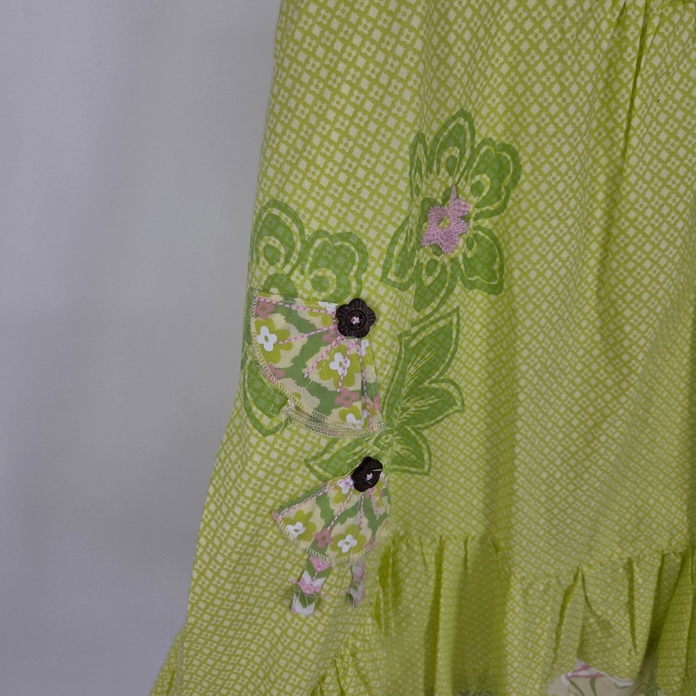 NWT Naartjie Kids Girls Lime Green Floral Tunic Dress Leggings Set Size 5 Years - Picture 6 of 9